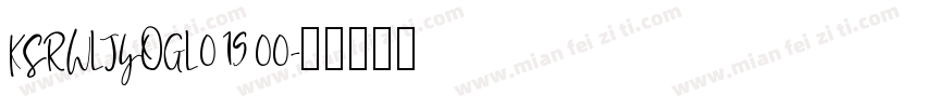 KSRWLJYOGL0 19 00字体转换